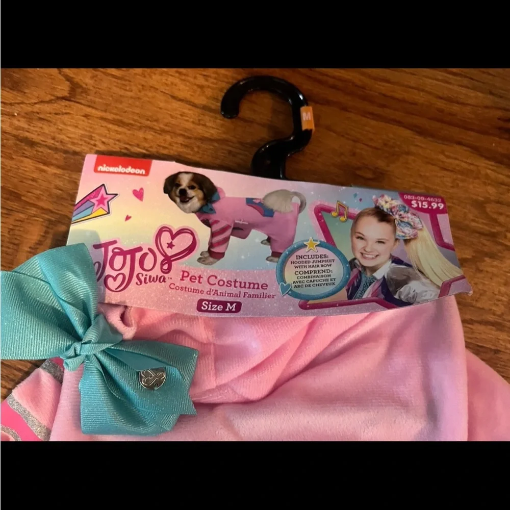 NWT - nickolodeon jojo siwa hooded pet costume medium